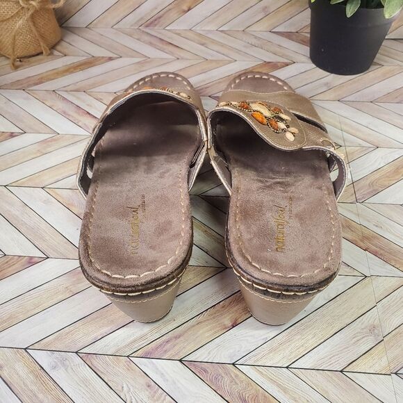 Soul By Naturalizer Brown Beaded Slide Sandal Women Size 10 - Picture 6 of 9